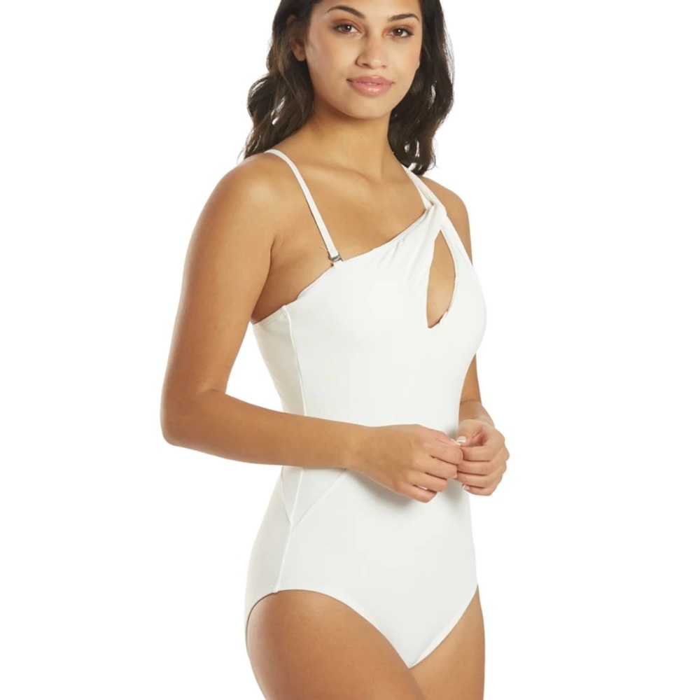 Twisted Tides One Shoulder Cut Out One Piece Swimsuit - Picture 2 of 7